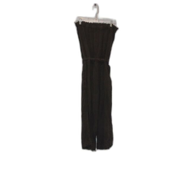 ANTHROPOLOGIE Cloth and Stone Wide Leg Cropped Jumpsuit Strapless in Medium - Picture 3 of 10